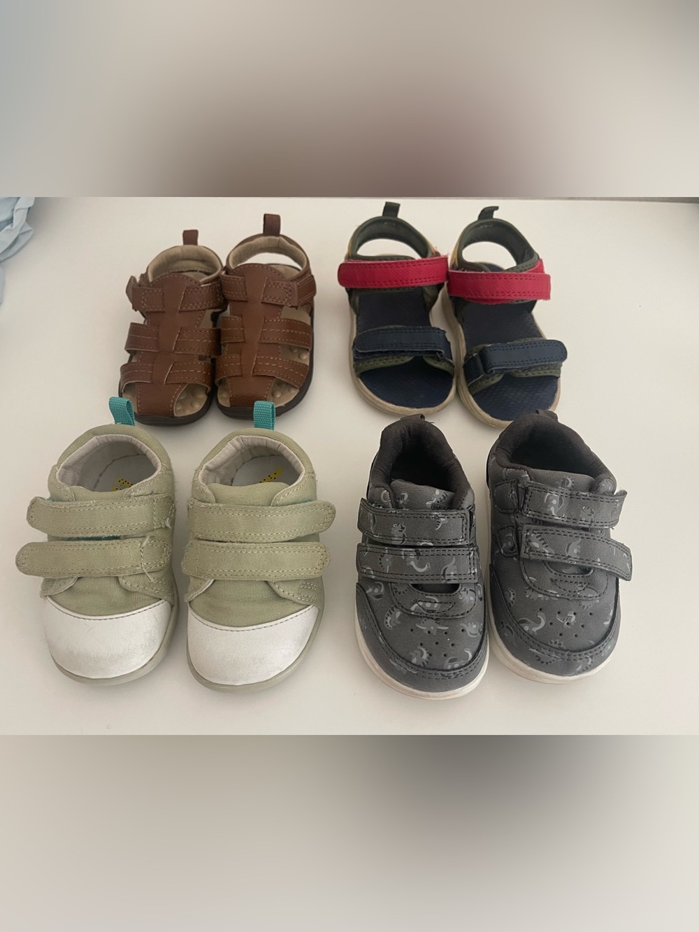 Ten little and Carters toddler shoes sizes 4.5-6